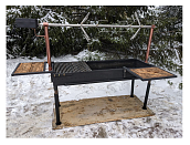 Мангал профессиональный 2м с вертелом до 100кг